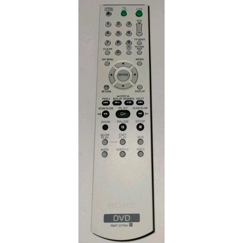 Sony Remote Control RMT D175A For DVP-SR210P - Picture 1 of 5